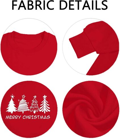 Christmas Sweatshirts for Women Christmas Tree Pullover Xmas Holiday Party Funny Long Sleeve Shirt Tops in Saudi Arabia
