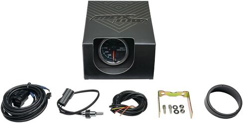 MaxTow Match 260 F Transmission Temperature Gauge Kit for 2014-2020 Silverado Sierra 6.6L Duramax Diesel Truck - Includes Sensor - Double Vision Display with Analog & Digital Readouts - 2-1/16" in Saudi Arabia