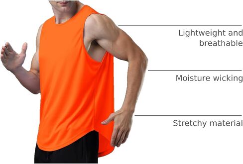 meioro Men's Workout Tank Top 3 Pack Gym Bodybuilding T Shirt Fitness Sleeveless Muscle Tee Shirts Mesh Dry Fit in Saudi Arabia