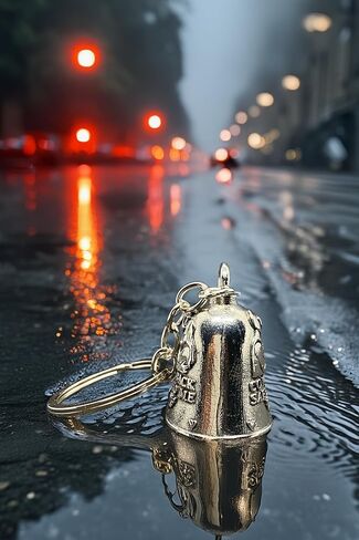 Stainless Steel Guardian Bell Keychain – “Come Back Safe to Me" Protective Luck Bell for Motorcycles, Guardian Angel Ride Bell Gift for Riders by Shiney Accessory in Saudi Arabia