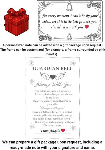 Stainless Steel Guardian Bell Keychain – “Come Back Safe to Me" Protective Luck Bell for Motorcycles, Guardian Angel Ride Bell Gift for Riders by Shiney Accessory in Saudi Arabia