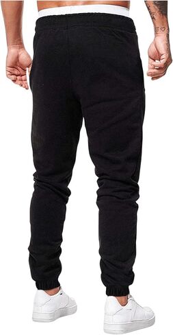SHENHE Men's Cross Print Drawstring Waist Joggers Pants Tapered Sweatpants in Saudi Arabia