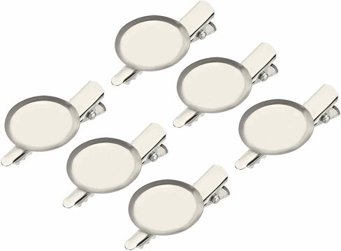 MECCANIXITY Brooch Clasp Clip Pins Disc Base 30mm Blank Round Trays for ID Badges Name Cards Tags DIY Craft, Silver Tone, 20pcs in Saudi Arabia