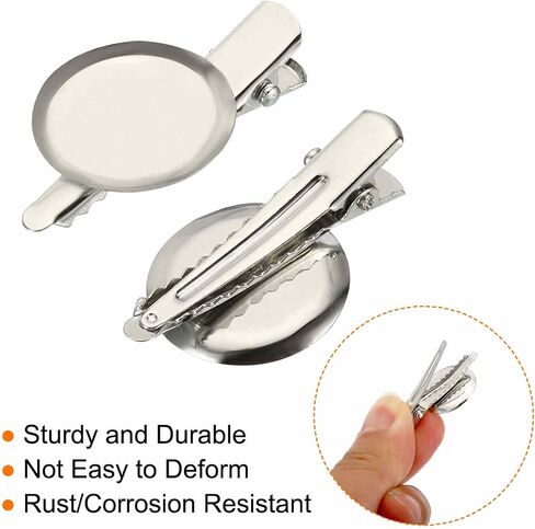 MECCANIXITY Brooch Clasp Clip Pins Disc Base 30mm Blank Round Trays for ID Badges Name Cards Tags DIY Craft, Silver Tone, 20pcs in Saudi Arabia