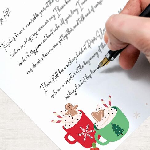 Jolly Gnomes Holiday Letterhead / 50 Sheets / 8.5" x 11" Modern Elf Christmas Paper/Decorative Gnome Stationery in Saudi Arabia