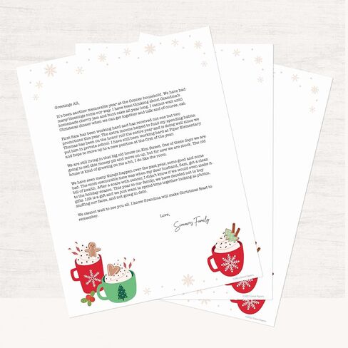 Jolly Gnomes Holiday Letterhead / 50 Sheets / 8.5" x 11" Modern Elf Christmas Paper/Decorative Gnome Stationery in Saudi Arabia