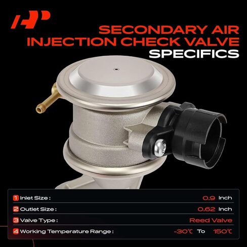 A-Premium Secondary Air Injection Check Valve Compatible with BMW E39 Series 530i 2001-2003 3.0L, 528i 1999-2000 2.8L, 525i 2001-2003 2.5L, Air Pump Check Control Valve with Gasket in Saudi Arabia