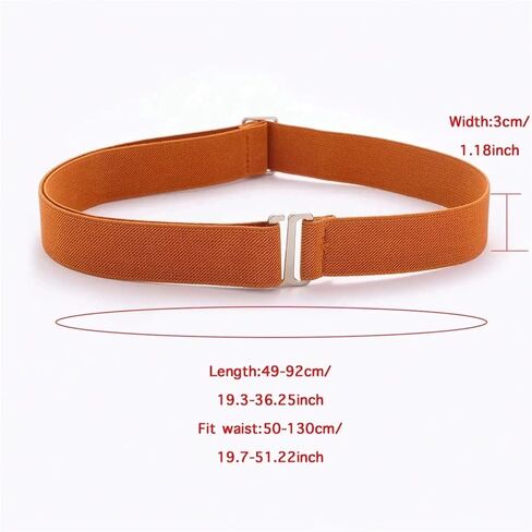 1pc Women's Elastic Comfortable & Adjustable One-Size Anti-Slip Pants Belt, Fits Most in Saudi Arabia