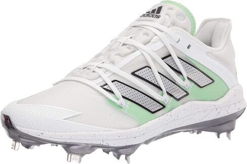 adidas Men's FV8805 Baseball Shoe, Black/Black/Glory Mint, 15 in Saudi Arabia
