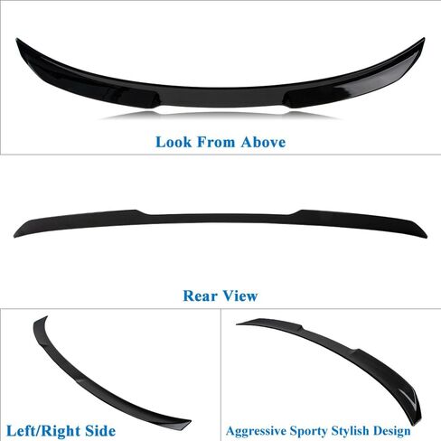 Trunk Spoiler Wing Compatible with 2021-2024 BMW 4 Series G26 4D Gran Coupe and G26 i4 Spoiler, Carbon Fiber Hydro-Dipping (MF Type) in Kuwait
