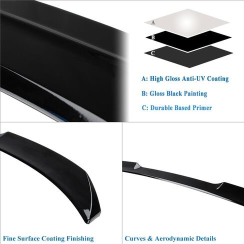 Trunk Spoiler Wing Compatible with 2021-2024 BMW 4 Series G26 4D Gran Coupe and G26 i4 Spoiler, Carbon Fiber Hydro-Dipping (MF Type) in Kuwait