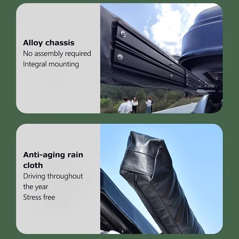 270-degree Fan-shaped Side Tent, Driver's Side Awning, SUV Outdoor Vehicle-mounted Side Canopy, Hexagonal Design, Including Black Travel Cover(Small) in Saudi Arabia
