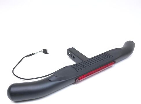 36" Tow Hitch Step Bar Guard with LED Brake Light Spot Light 3" Round Curved for 2" Receiver Truck Heavy Duty Steel Anti Slip Pad Universal (Black) in Kuwait