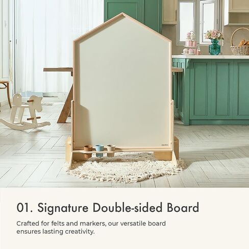 NORITER PROJECTㅣDream Bundle (Double-Sided Magnetic Marker Board + Birchwood Stand + Alphabet Magnets + Fruit Felt Magnets + Magnetic Eraser Set (3)) ㅣMade in Korea in Saudi Arabia