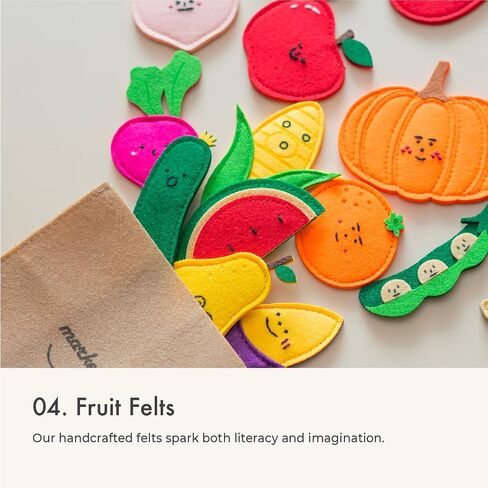 NORITER PROJECTㅣDream Bundle (Double-Sided Magnetic Marker Board + Birchwood Stand + Alphabet Magnets + Fruit Felt Magnets + Magnetic Eraser Set (3)) ㅣMade in Korea in Saudi Arabia