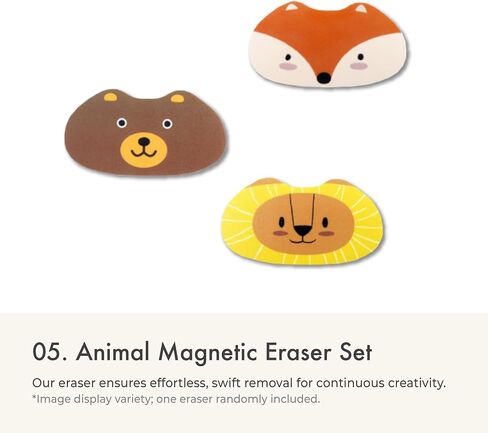 NORITER PROJECTㅣDream Bundle (Double-Sided Magnetic Marker Board + Birchwood Stand + Alphabet Magnets + Fruit Felt Magnets + Magnetic Eraser Set (3)) ㅣMade in Korea in Saudi Arabia