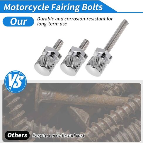 Windshield Bolts for Harley Davidson Touring Street Glide/Street Glide Specials 2014-2024 1 Pc Long Bolt 2 Pcs Short Bolts Aluminum Alloy Silver Tone in Kuwait