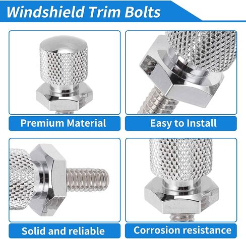Windshield Bolts for Harley Davidson Touring Street Glide/Street Glide Specials 2014-2024 1 Pc Long Bolt 2 Pcs Short Bolts Aluminum Alloy Silver Tone in Kuwait