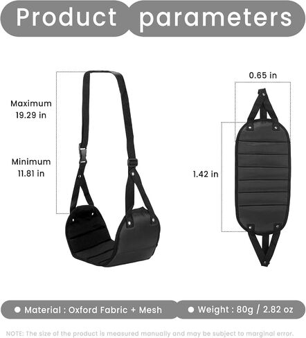 Airplane Footrest Hammock - Adjustable Travel Foot Rest for Long Flights & Office Use - Fits All Airlines (Black) in Saudi Arabia