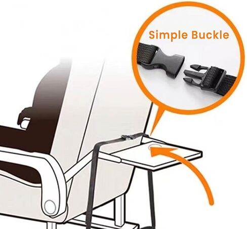 Airplane Footrest Hammock - Adjustable Travel Foot Rest for Long Flights & Office Use - Fits All Airlines (Black) in Saudi Arabia
