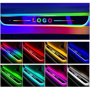Led Car Door Sill Lights, Customization LED Door Sill Pro with 7 Lighting Colors, IP67 Waterproof, Auto-Sensing Led Car Threshold Lights for All Car Models (Color : 2 Front+2 Rear) in Saudi Arabia