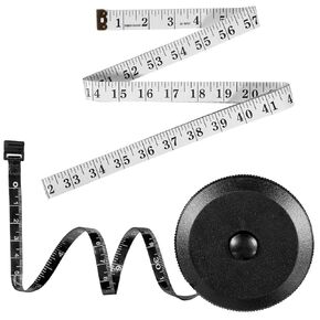 2 حزمة شريط قياس 60 بوصة شريط قياس ناعم للجسم مرن قابل للسحب مسطرة مزدوجة النطاق لنسيج الجسم الخياطة خياط القماش الحياكة قياسات الحرفية in Kuwait