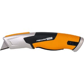 سكين أمان Fiskars Pro - شفرة قابلة للسحب تلقائيًا مع قفل - قاطعة صندوقية شديدة التحمل in Kuwait