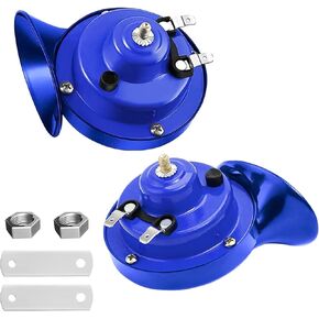 Train Horn for Trucks - 130 DB Super Loud Boat Horn Marine, 12V Waterproof Electric Snail Horns, Air Horn for Car Trucks Motorcycles Boat Kit Replacement Auto Accessories, 2 Pcs, Red in Saudi Arabia