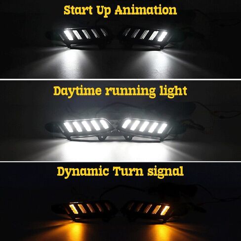 Generic 2x DRL لـ Tacoma 2016-2022 LED ضوء النهار الجري المصابيح الأمامية أضواء LED بيضاء وصفراء in Kuwait