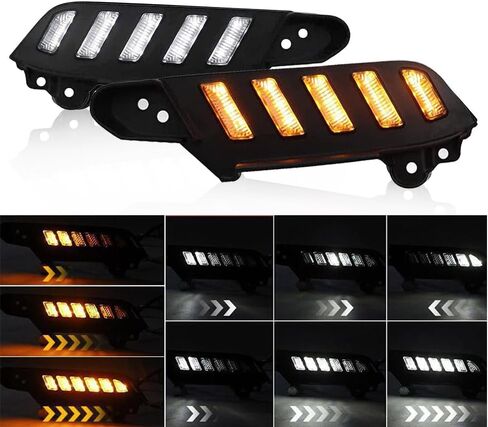 Generic 2x DRL لـ Tacoma 2016-2022 LED ضوء النهار الجري المصابيح الأمامية أضواء LED بيضاء وصفراء in Kuwait
