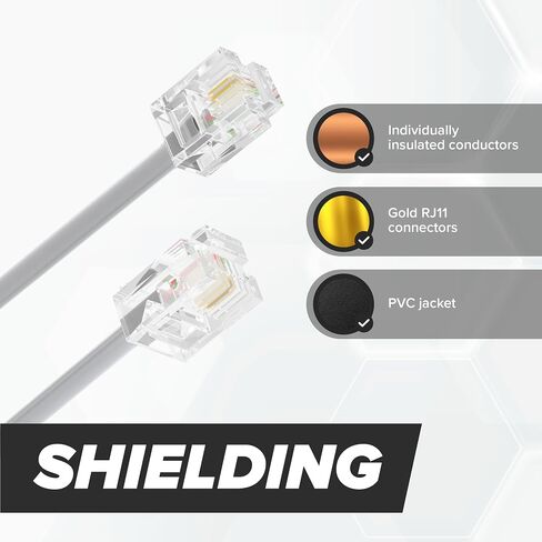 THE CIMPLE CO 50 FT Phone Cord for Landline - Modular Phone Line Cord in Kuwait