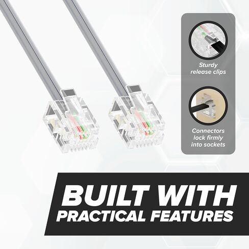 THE CIMPLE CO 50 FT Phone Cord for Landline - Modular Phone Line Cord in Kuwait