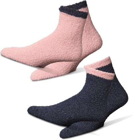 Karen Neuburger womens 2 Pack Glitter Fuzzy Socks, Evenblu/Crlblsh, One Size US in Saudi Arabia