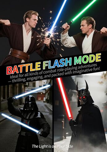 jvmusaber Lightsaber,Metal Hilt Force Fx Dueling Double Light Saber,Rechargeable 2-in-1 Real 15 Colors Length 40 inches,Suitable Toys for Adults and Kids,Christmas Day, Birthday Gifts, Black in Kuwait