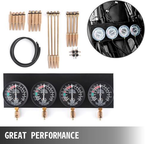 Carburetor Vacuum Gauge - Motorcycle Carburetor Adjust Kit | Vacuum Carb Synchronizer Kit - for Highway Commuting Garage Outdoor Workshop Touring Road in Saudi Arabia