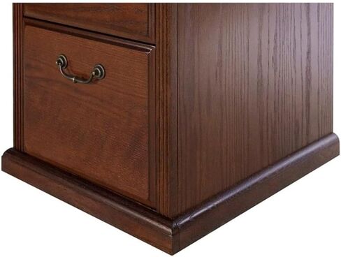 خزانة ملفات عمودية خشبية مقاس 24.5 بوصة من BOWERY HILL مع درجين للملفات بحجم حرف/قانوني، ودرج علوي قابل للقفل، للمكتب الصغير أو المكتب المنزلي بلمسة نهائية من خشب البلوط، درجة تجارية، تم تجميعها مسبقًا in Kuwait