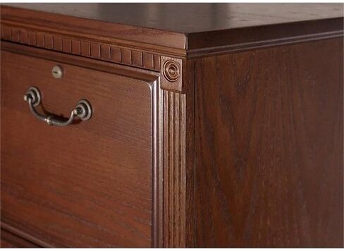 خزانة ملفات عمودية خشبية مقاس 24.5 بوصة من BOWERY HILL مع درجين للملفات بحجم حرف/قانوني، ودرج علوي قابل للقفل، للمكتب الصغير أو المكتب المنزلي بلمسة نهائية من خشب البلوط، درجة تجارية، تم تجميعها مسبقًا in Kuwait