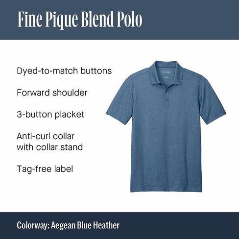 Port Authority Fine Pique Blend Polo in Saudi Arabia