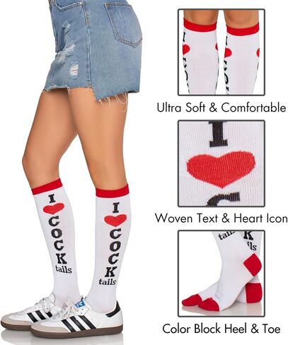 Leg Avenue 5620-10122 Lick Me Knee Socks, O/S, Multicolor in Saudi Arabia