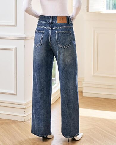 Women’s High Waisted Baggy Jeans – Stretchy Wide Leg Tummy Control Straight Leg Denim Pants Trendy Jeans for Women 2025 in Saudi Arabia