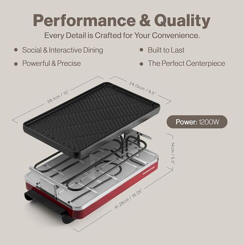 Swissmar KF-77081 Stelvio 8-Person Raclette Party Grill with Granite Stone Grill Top, Brushed Stainless Steel in Kuwait