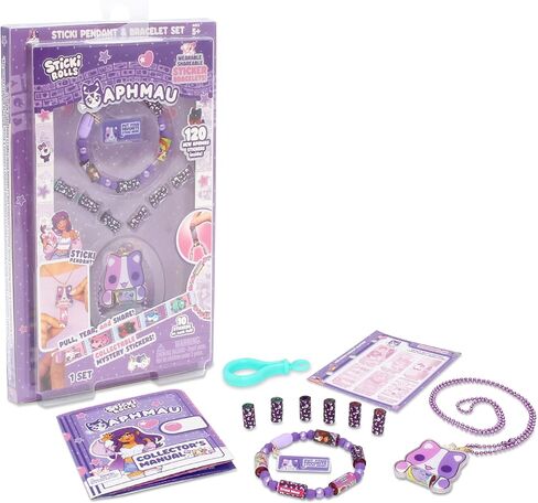 مجموعة قلادات وأساور Sticki Rolls x Aphmau، إصدار محدود، تتضمن 120 ملصقًا وقلادة وسوار Aphmau ثلاثية الأبعاد، متعة Kawaii قابلة للتجميع! in Kuwait