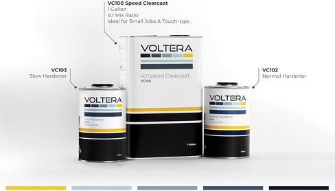 VOLTERA VC100 4:1 Speed Clearcoat Set Up, Fast Drying, 1 Gallon Clear & Hardener Kit (1 Gallon Clear, Normal Hardener) in Saudi Arabia