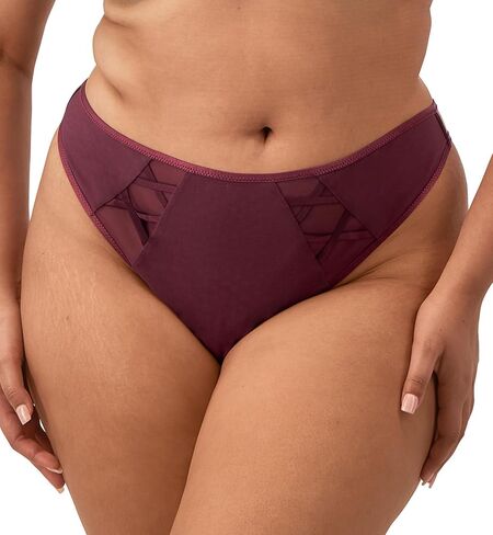 Elomi Sachi Matching Strappy Thong (4357),2XL,Red Confetti in Saudi Arabia