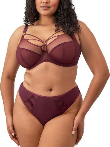 Elomi Sachi Matching Strappy Thong (4357),2XL,Red Confetti in Saudi Arabia