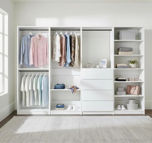 Prosper White Freestanding Walk in Wood Closet System in Saudi Arabia