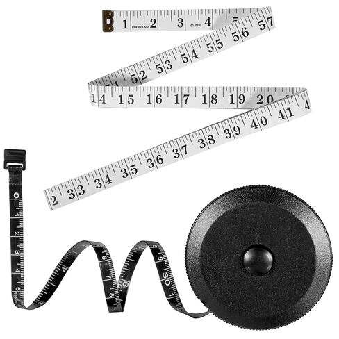 2 حزمة شريط قياس 60 بوصة شريط قياس ناعم للجسم مرن قابل للسحب مسطرة مزدوجة النطاق لنسيج الجسم الخياطة خياط القماش الحياكة قياسات الحرفية in Kuwait