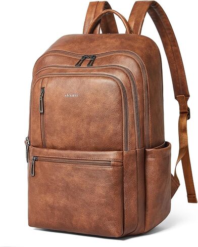 Shrrie Leather 17 inch Laptop Backpack for Women, Large Travel Backpack Purse for Casual Daypack College Work Bag in Saudi Arabia