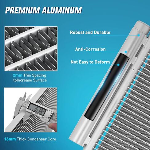 Nilight AC Condenser Compatible with Hyundai Elantra L4 1.8L 2011 2012 2013, Kia Forte Koup L4 2.0L Coupe 2013 Air Conditioning A/C Condenser with Receiver Drier Replace# 3967, HY3030146, 976063X000 in Saudi Arabia