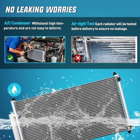 Nilight AC Condenser Compatible with Hyundai Elantra L4 1.8L 2011 2012 2013, Kia Forte Koup L4 2.0L Coupe 2013 Air Conditioning A/C Condenser with Receiver Drier Replace# 3967, HY3030146, 976063X000 in Saudi Arabia